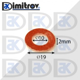 Дифтунга Ø 10 х Ø 19 х 2,0 mm медна